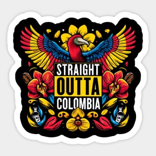 Straight Outta Colombia Sticker